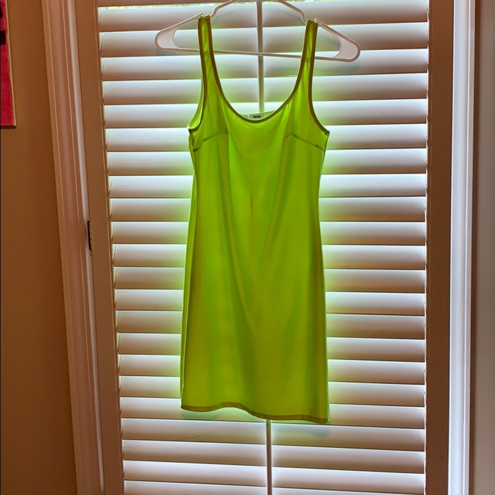 Fashion Nova dress Neon green dress